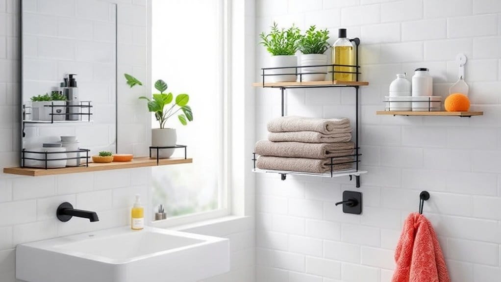 drill free bathroom storage solutions